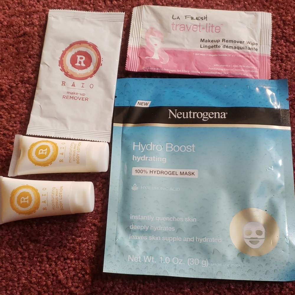 Makeup remover, face mask, lotion